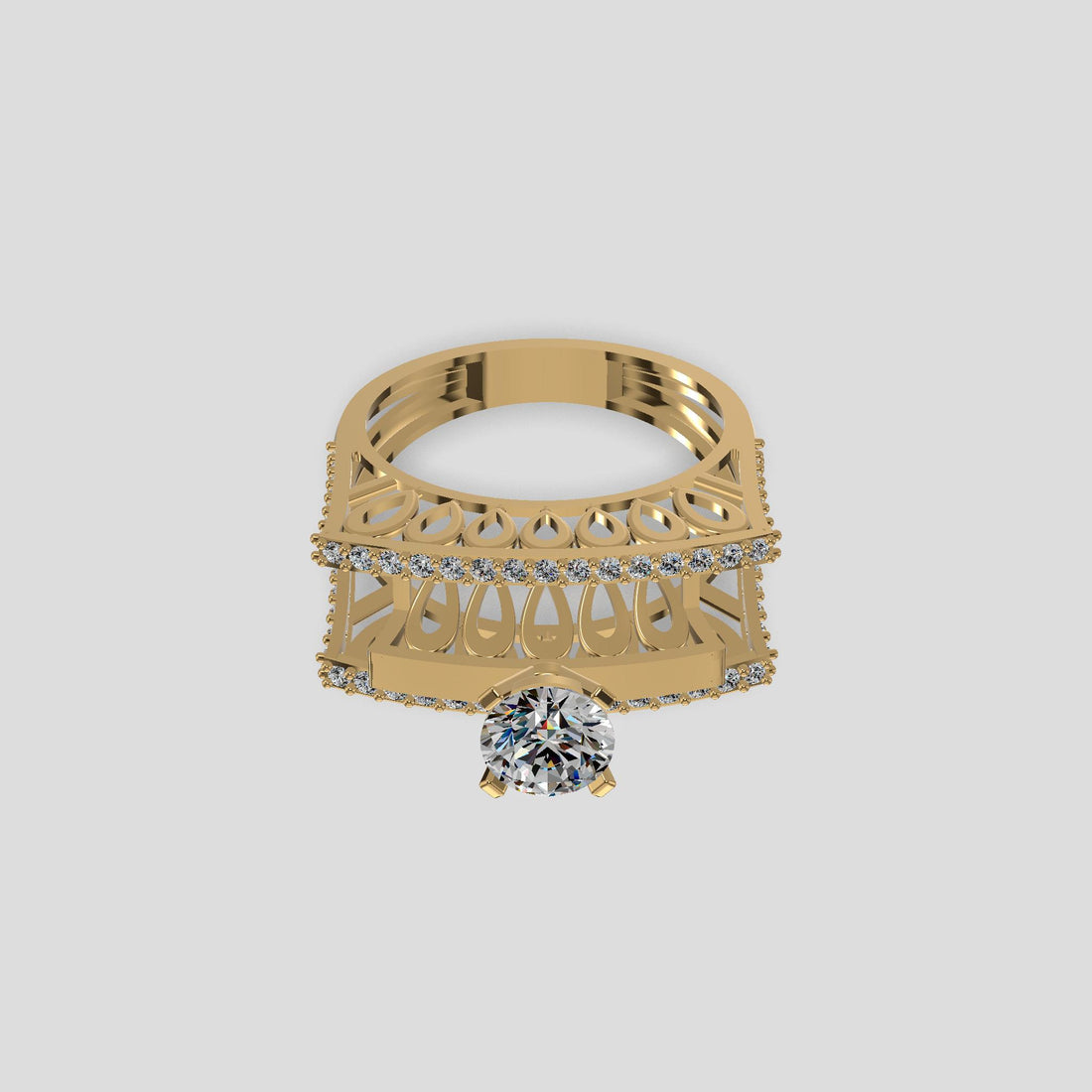Royal Grace Sapphire &amp; Diamond Ring Gold