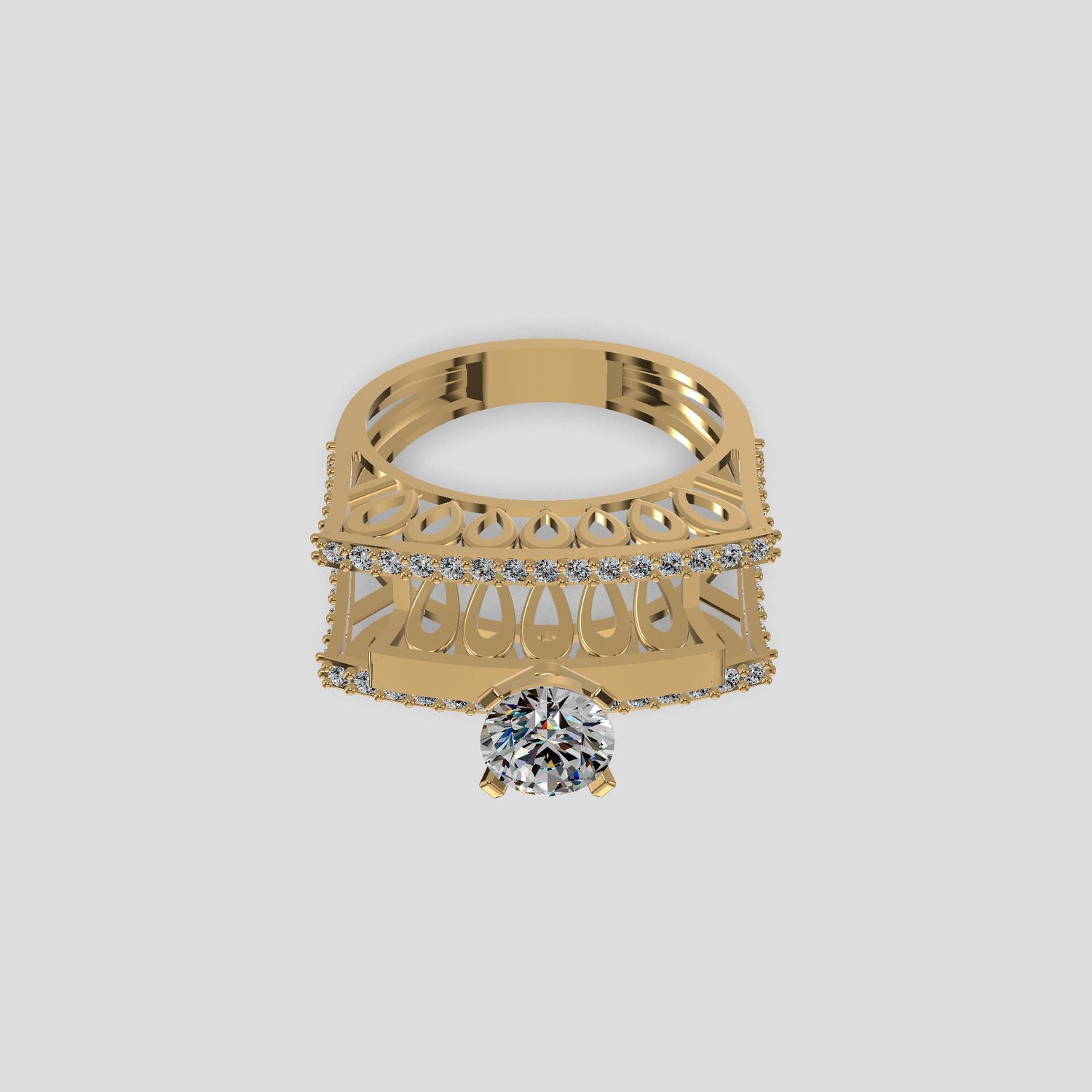 Royal Grace Sapphire &amp; Diamond Ring Gold