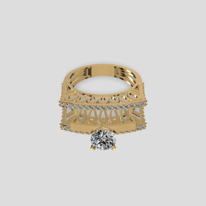 Royal Grace Sapphire &amp; Diamond Ring Gold