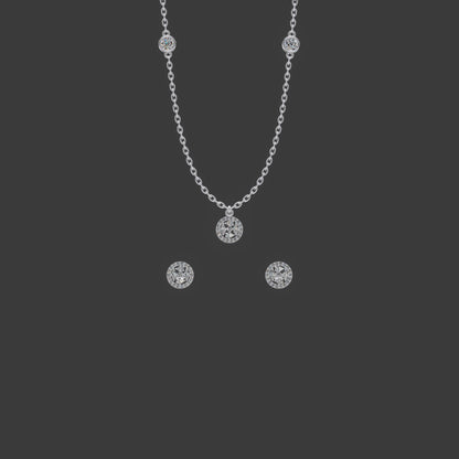 Illusion Bloom Trio Chain Set Platinum
