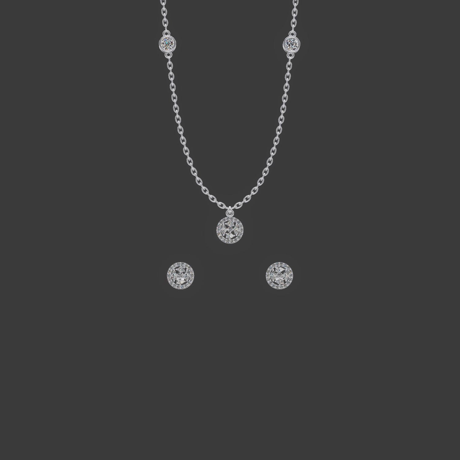 Illusion Bloom Trio Chain Set Gold