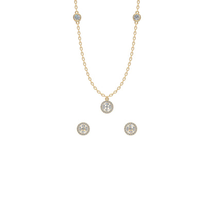 Illusion Bloom Trio Chain Set Gold