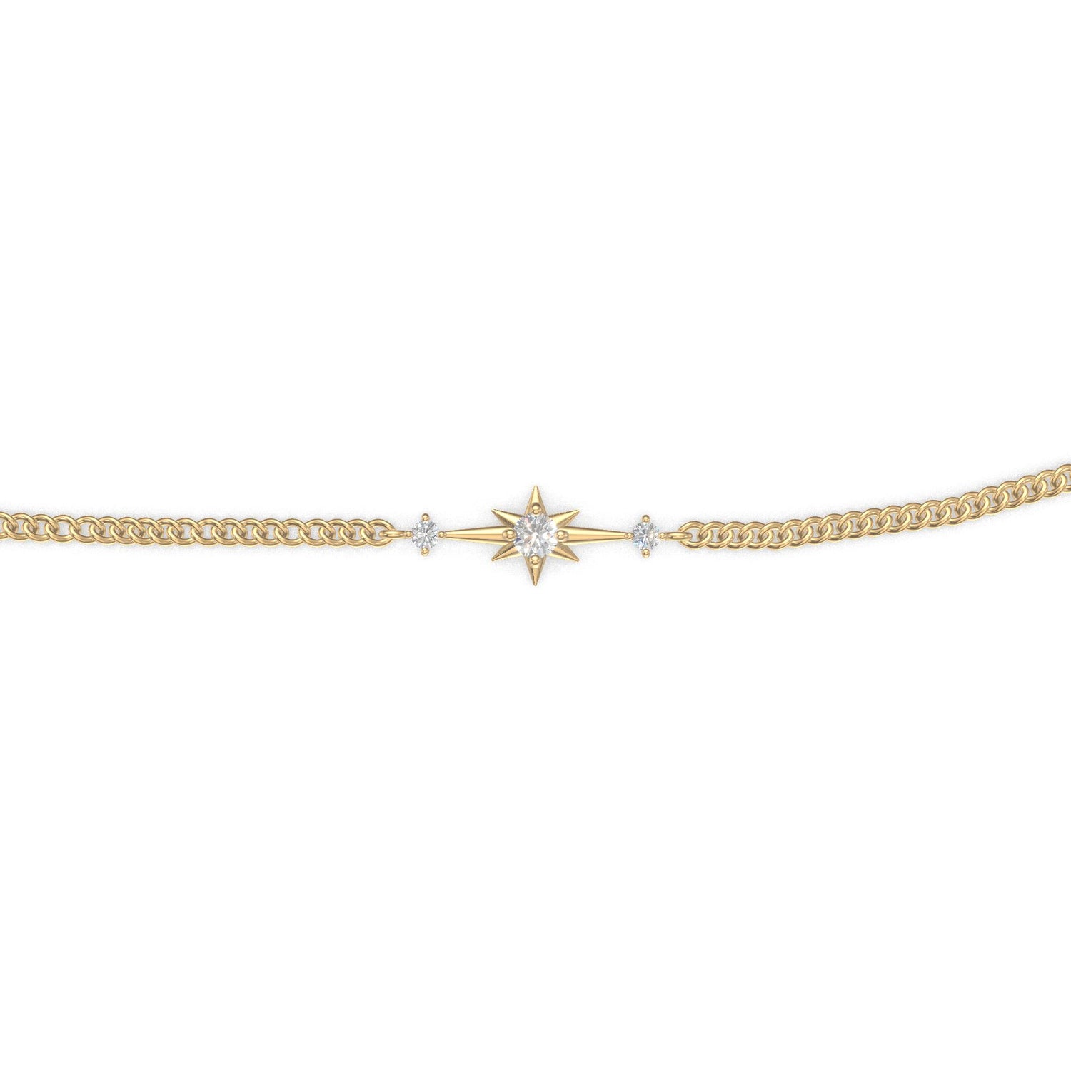 Solara Star Diamond Bracelet Gold
