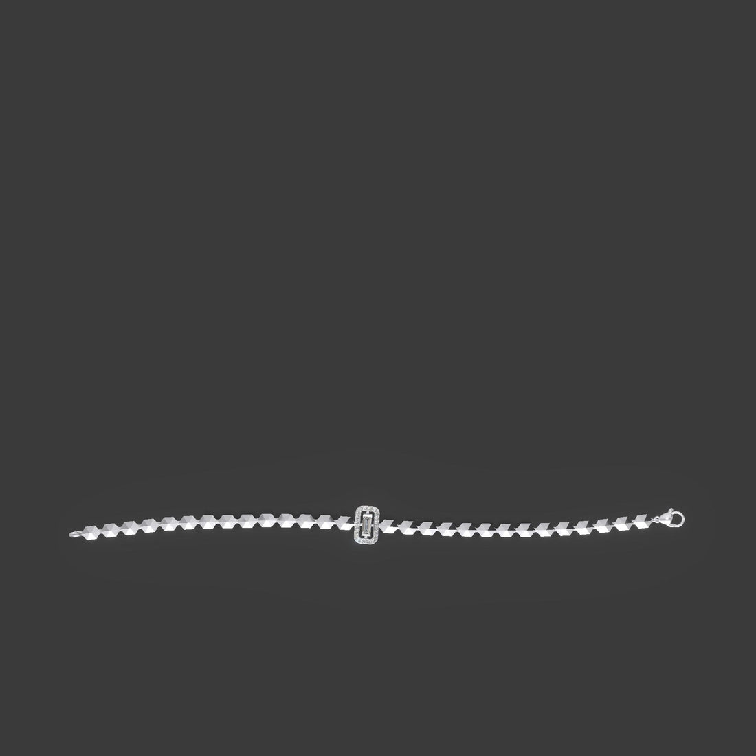 Regalia Baguette Diamond Bracelet Silver