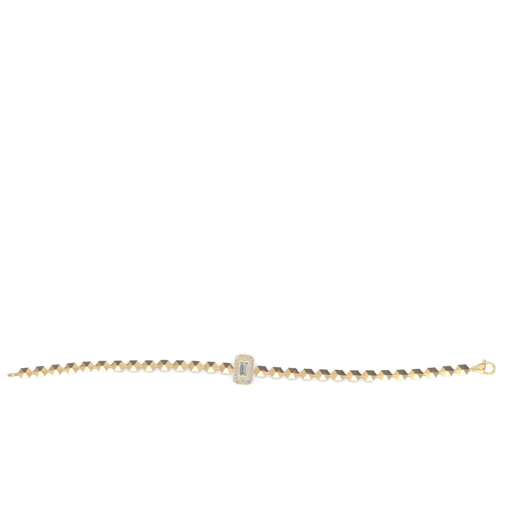 Regalia Baguette Diamond Bracelet Gold