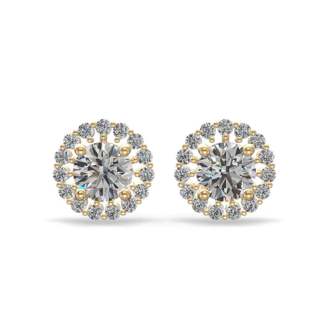 Celestia Bloom Stud Earrings Gold