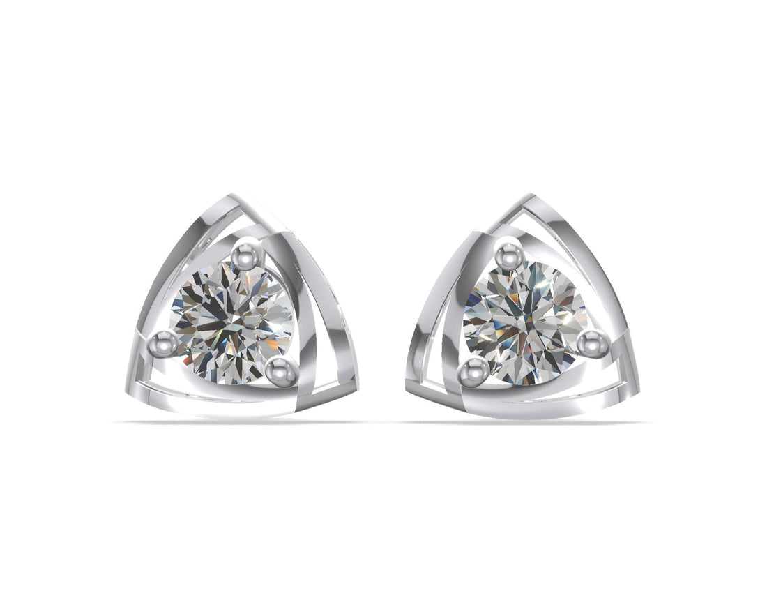 Aurora Crest Stud Earrings Gold