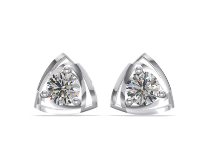 Aurora Crest Stud Earrings Gold