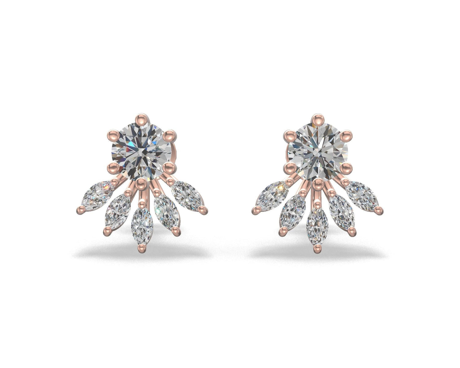 Luna Petal Drop Earrings Gold