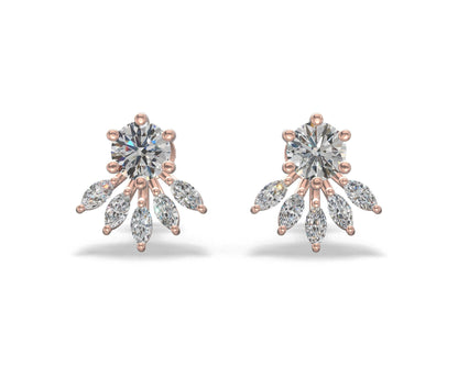 Luna Petal Drop Earrings Gold