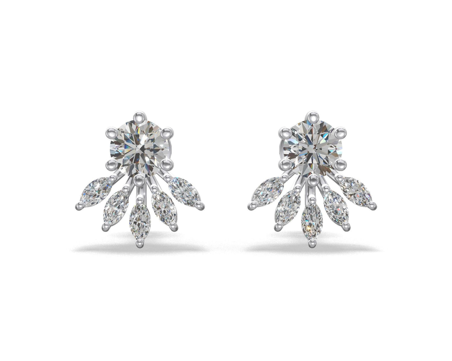 Luna Petal Drop Earrings Gold