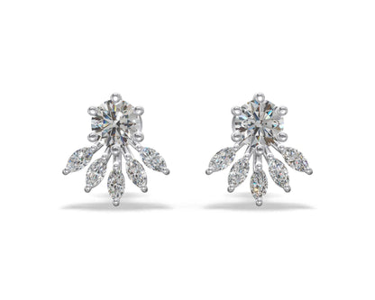 Luna Petal Drop Earrings Gold