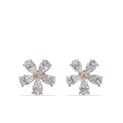 Blossom Luxe Floral Earrings Gold