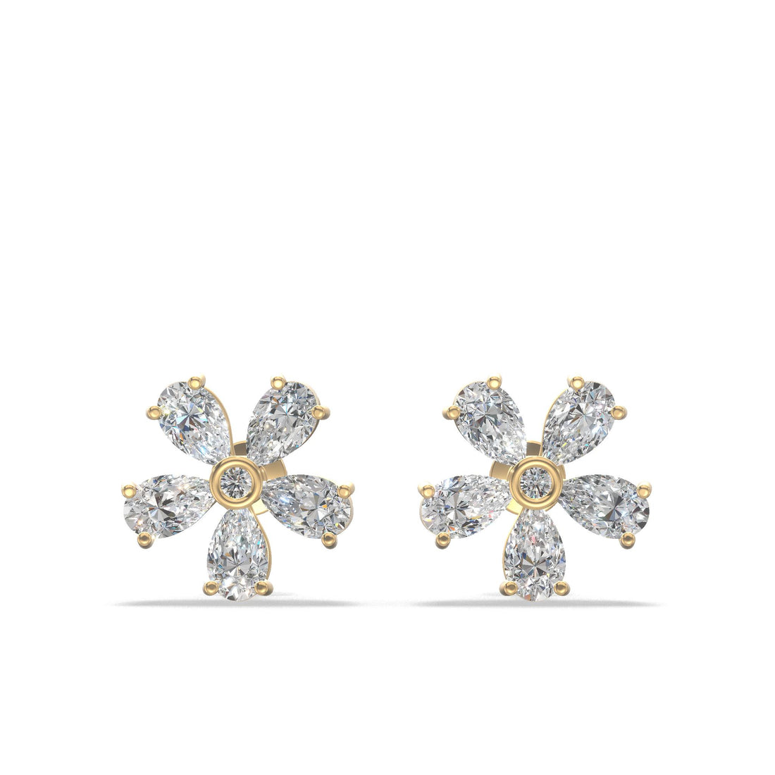 Blossom Luxe Floral Earrings Gold