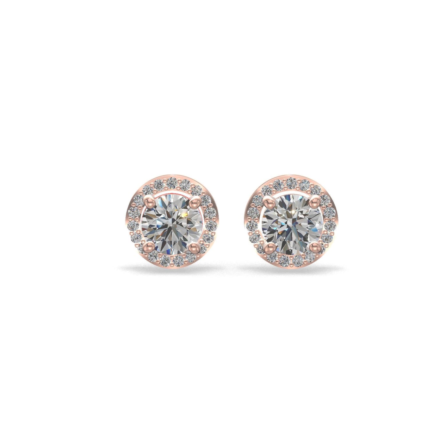 Royal Halo Studs Gold