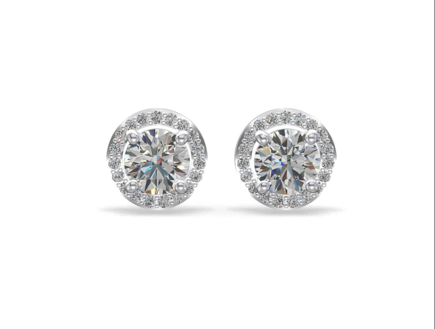 Royal Halo Studs Gold