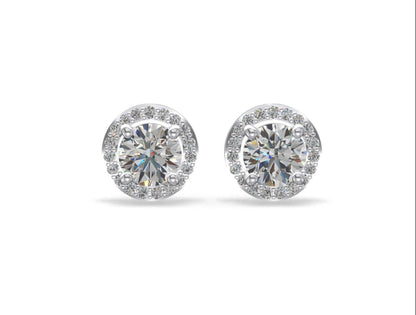 Royal Halo Studs Gold
