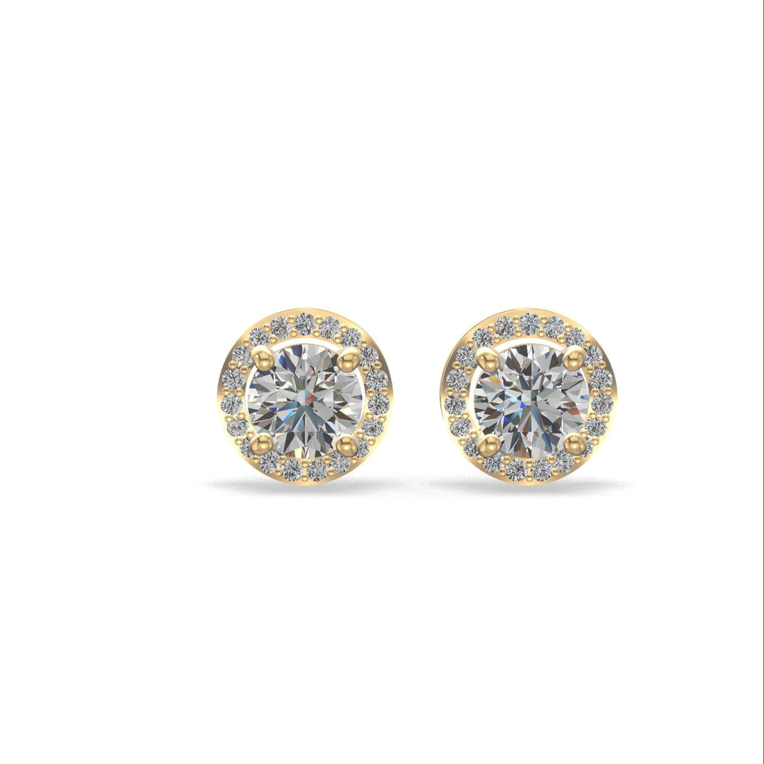 Royal Halo Studs Gold