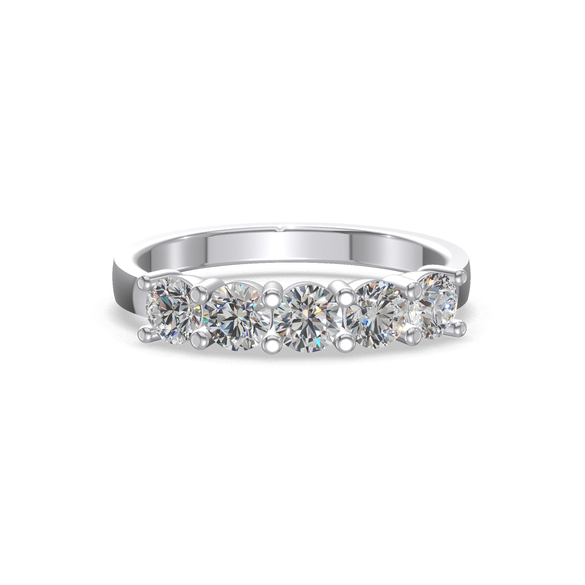 Celestia Quintet Diamond Band Silver