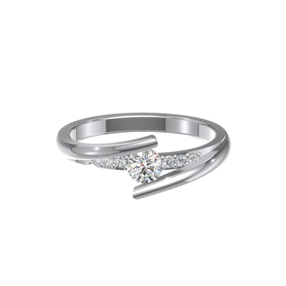Aurora Twist Diamond Ring Gold