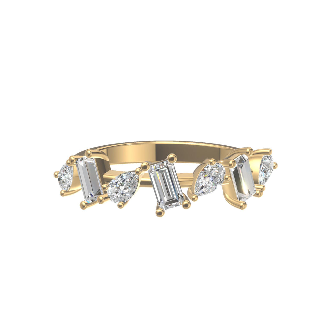Celestia Dual-Cut Diamond Ring Gold