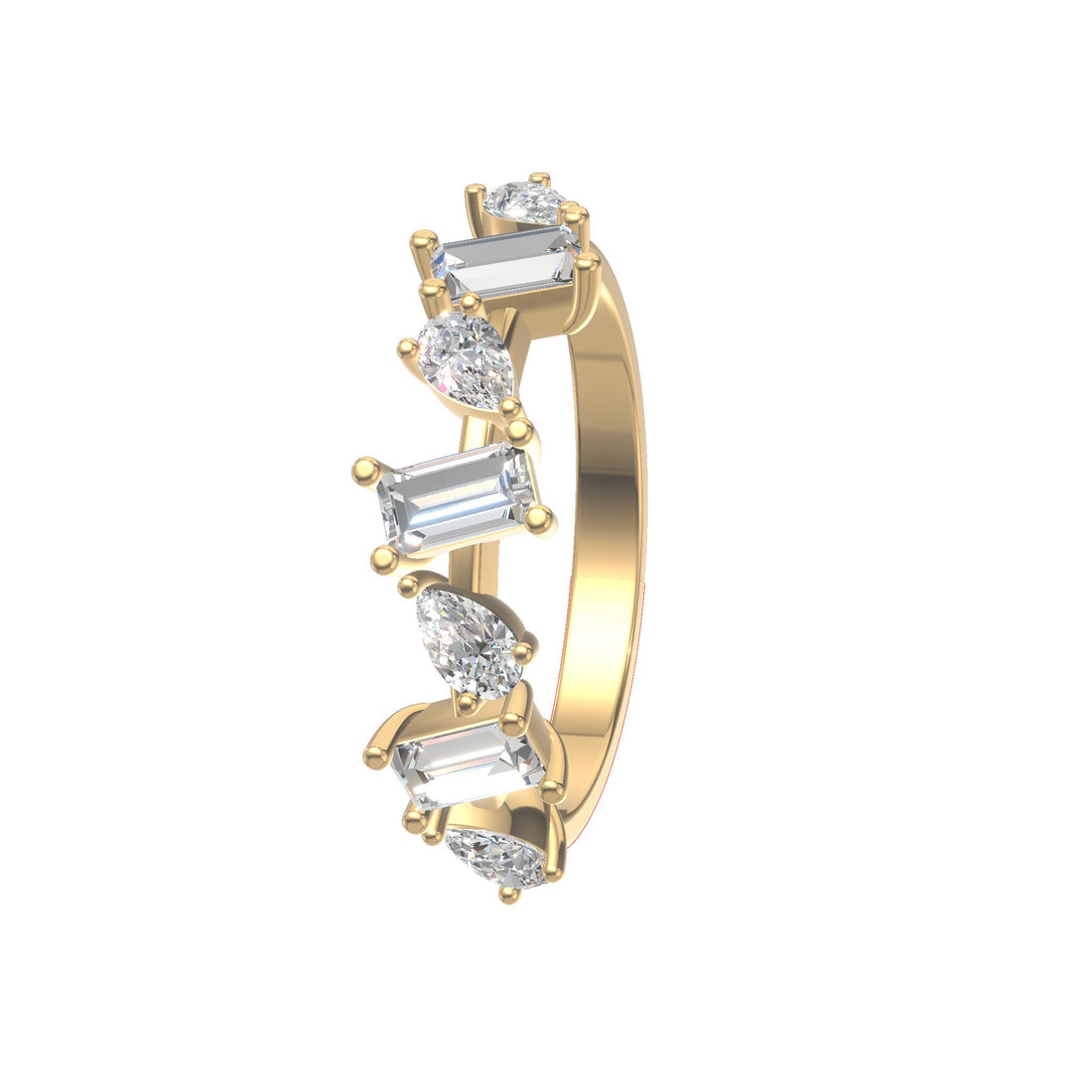 Celestia Dual-Cut Diamond Ring Gold