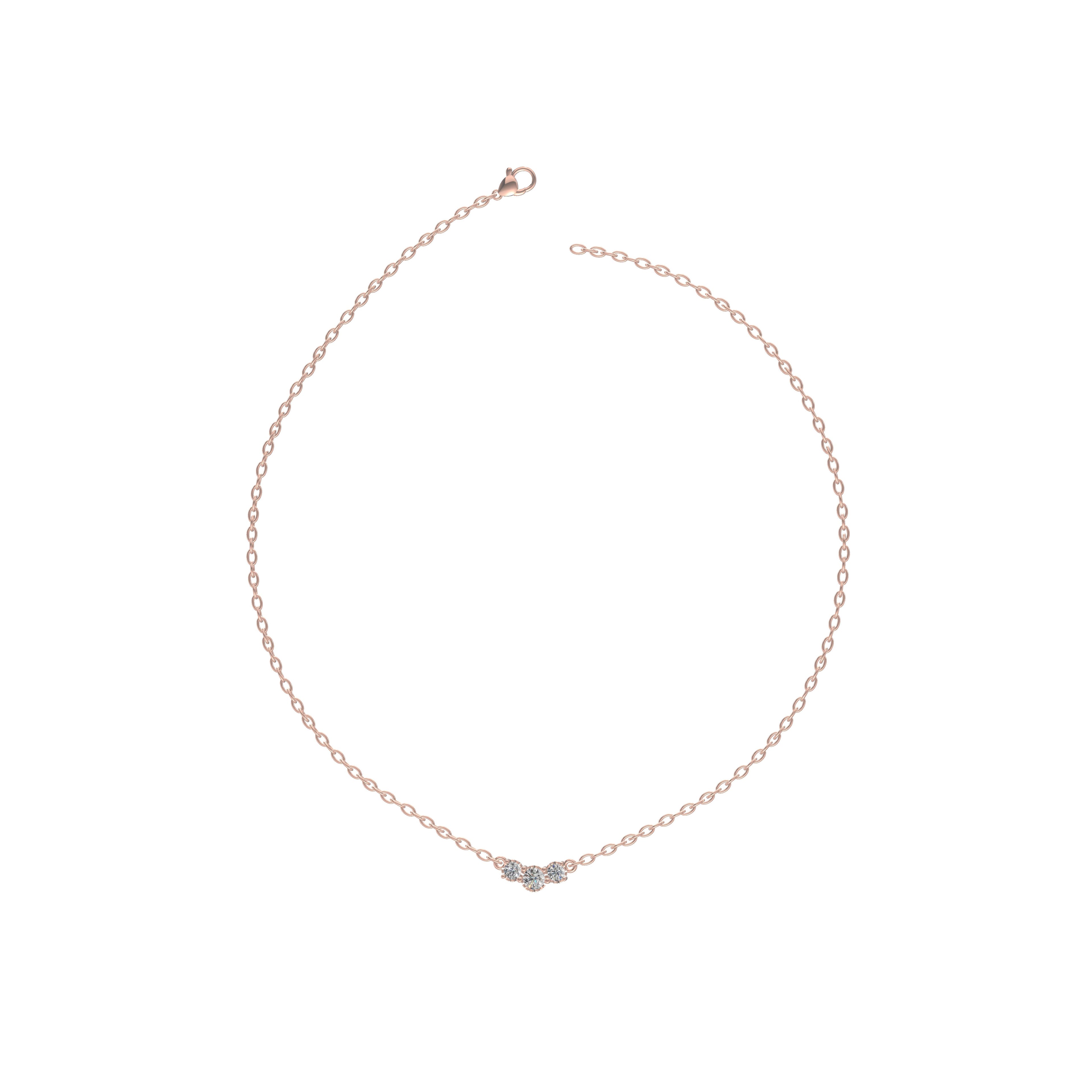 Trinity Spark Pendant Necklace Gold