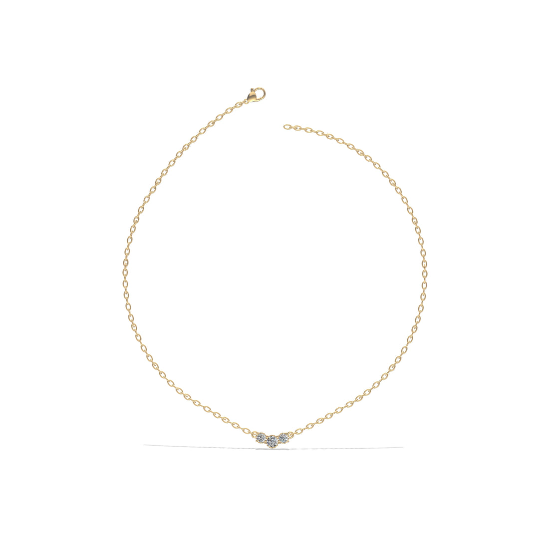 Trinity Spark Pendant Necklace Gold