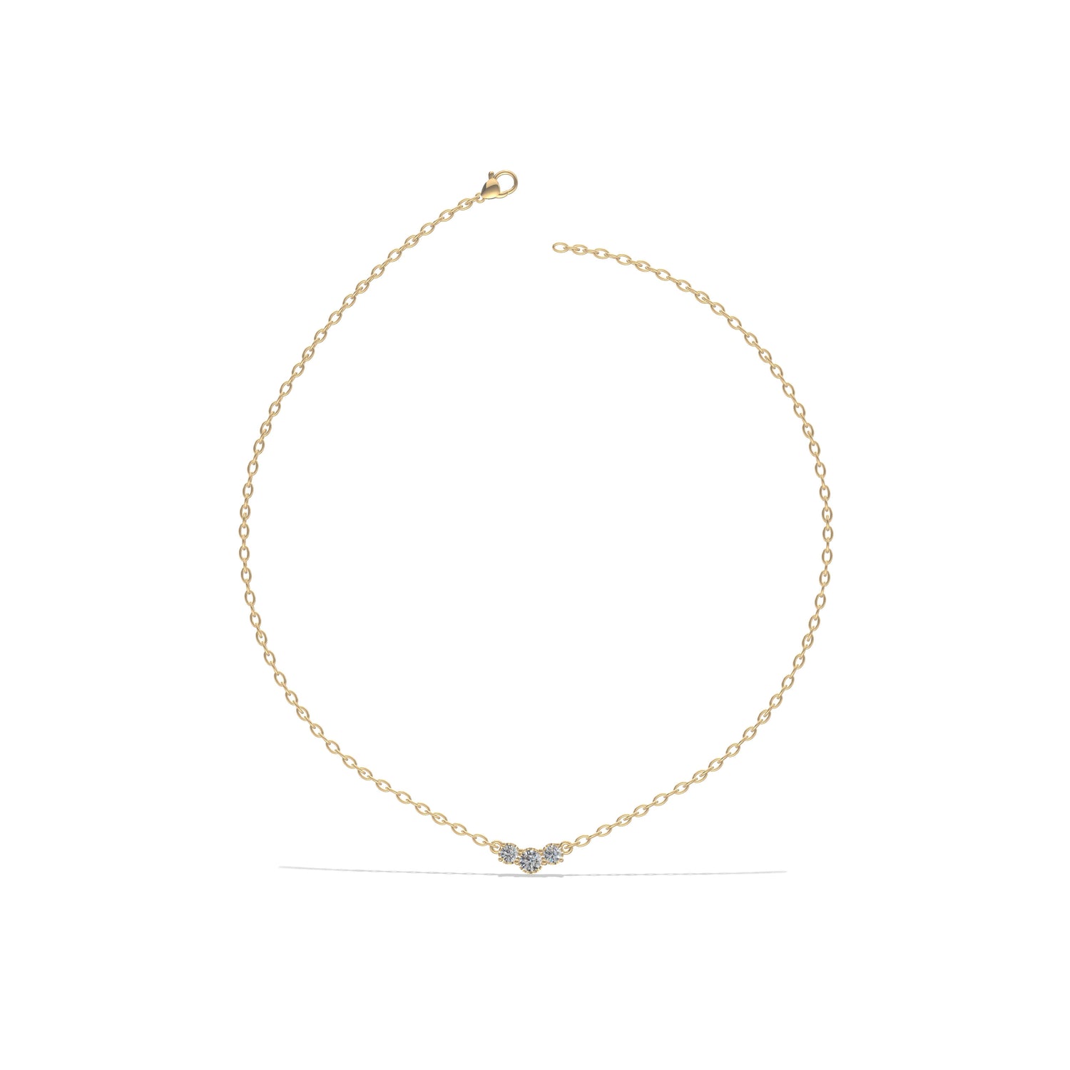 Trinity Spark Pendant Necklace Gold