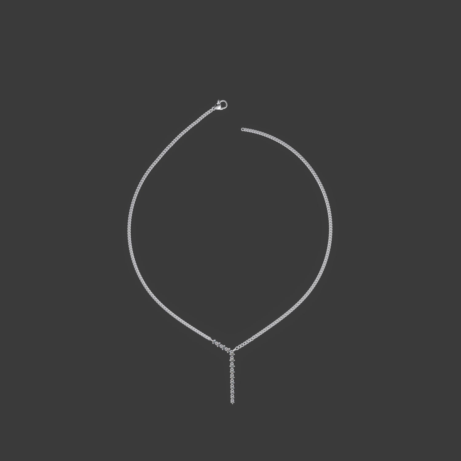 Golden Cascade Diamond Necklace Gold