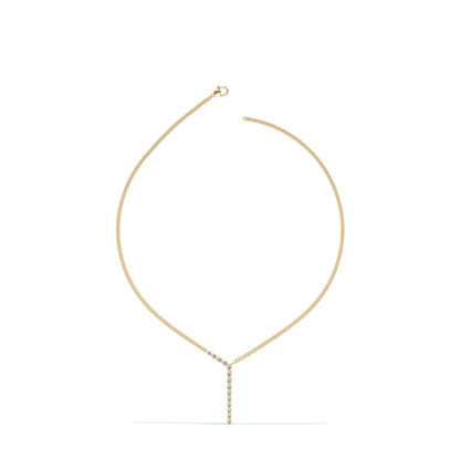 Golden Cascade Diamond Necklace Gold