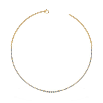 Eterna Glow – Diamond Tennis Necklace Gold