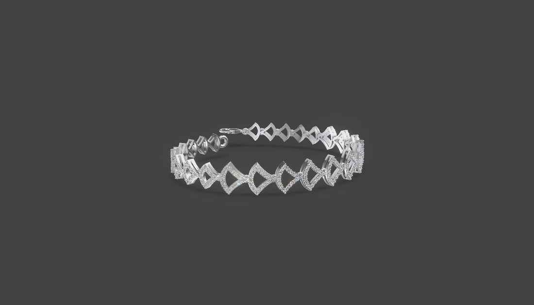 Crowned Grace Diamond Bracelet Silver