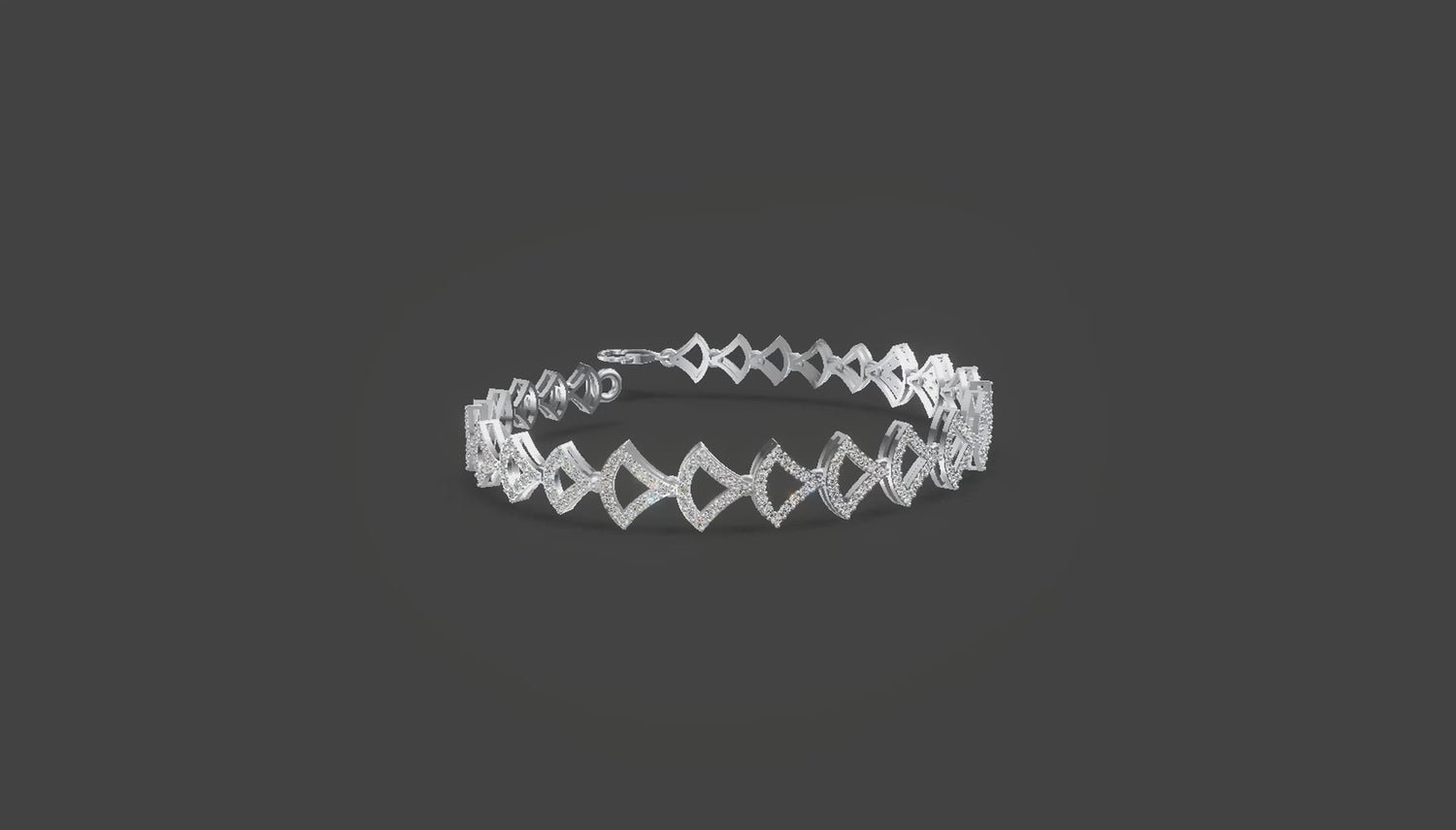 Crowned Grace Diamond Bracelet Silver