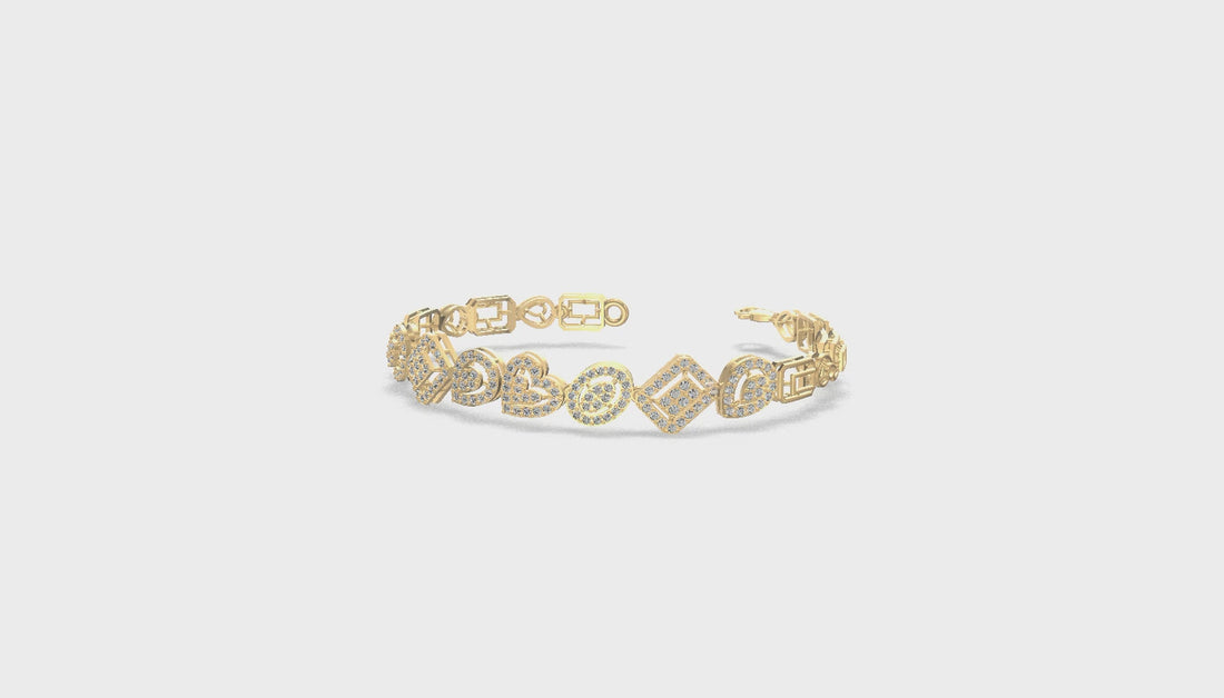 Shape of Life Diamond Bracelet Gold