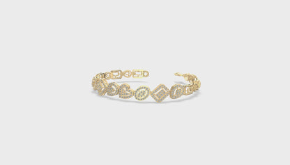 Shape of Life Diamond Bracelet Gold