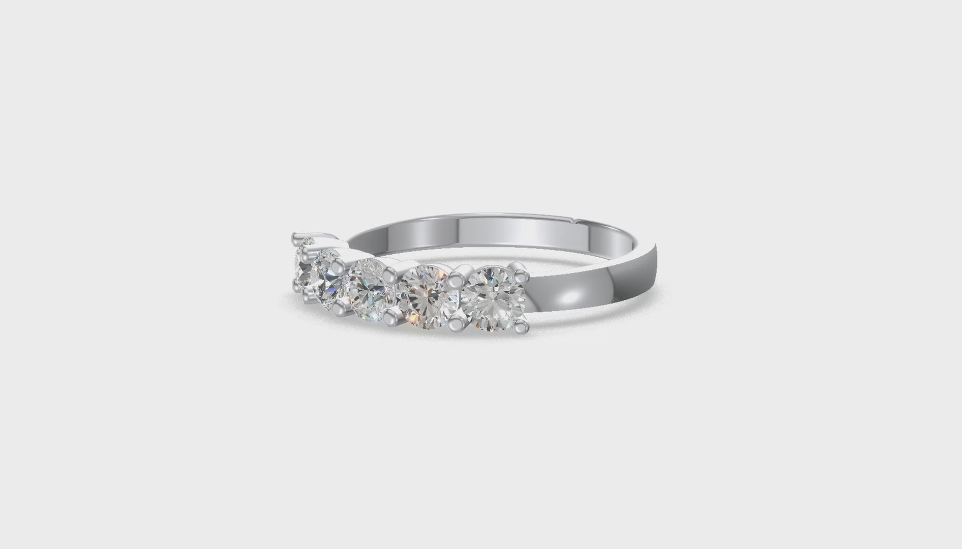 Celestia Quintet Diamond Band Silver