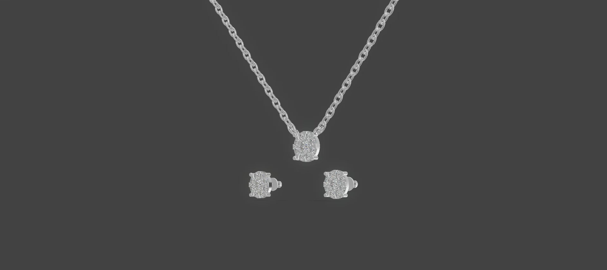 Petal Halo Blossom Trio Set Platinum