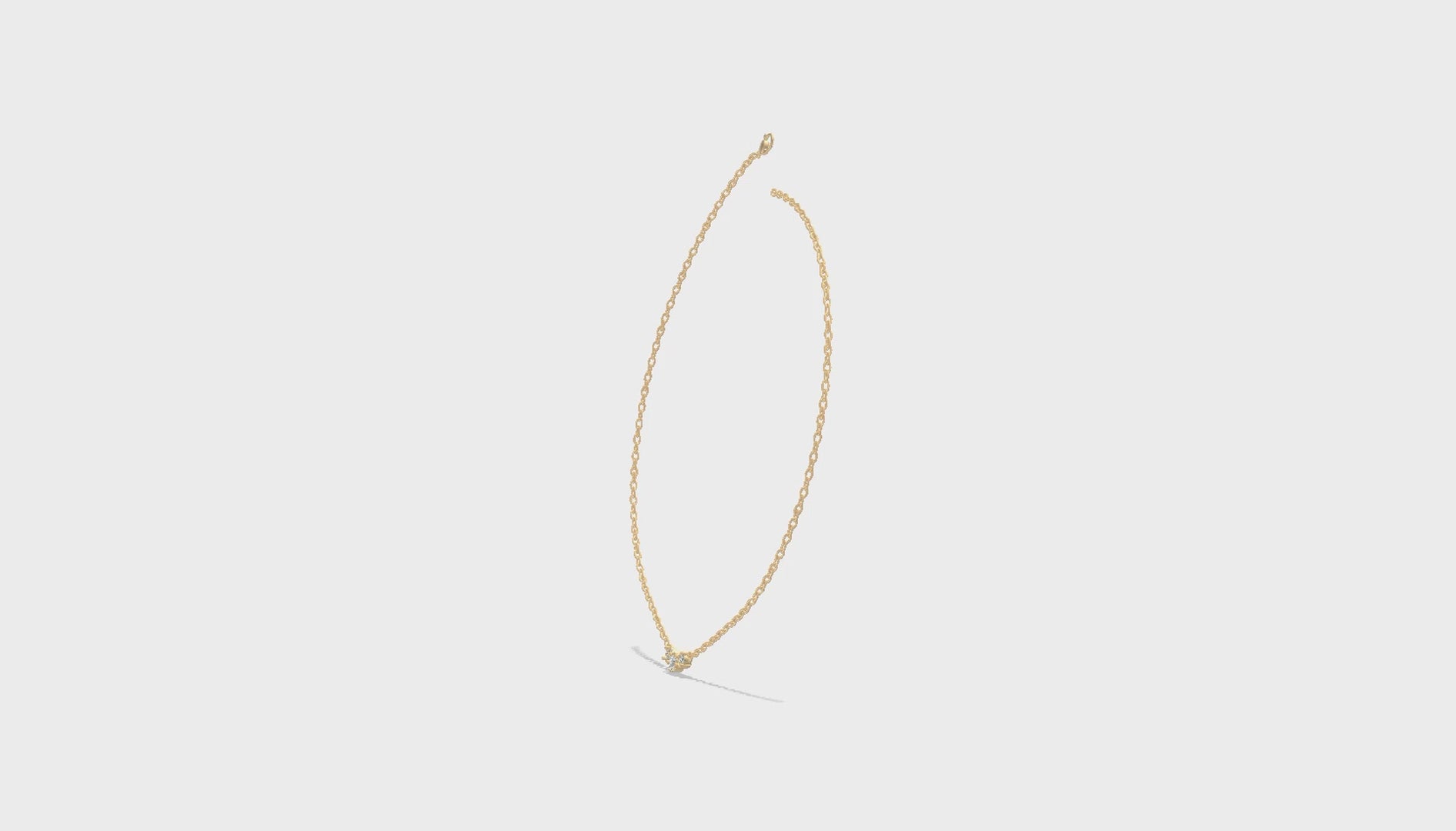 Trinity Spark Pendant Necklace Gold