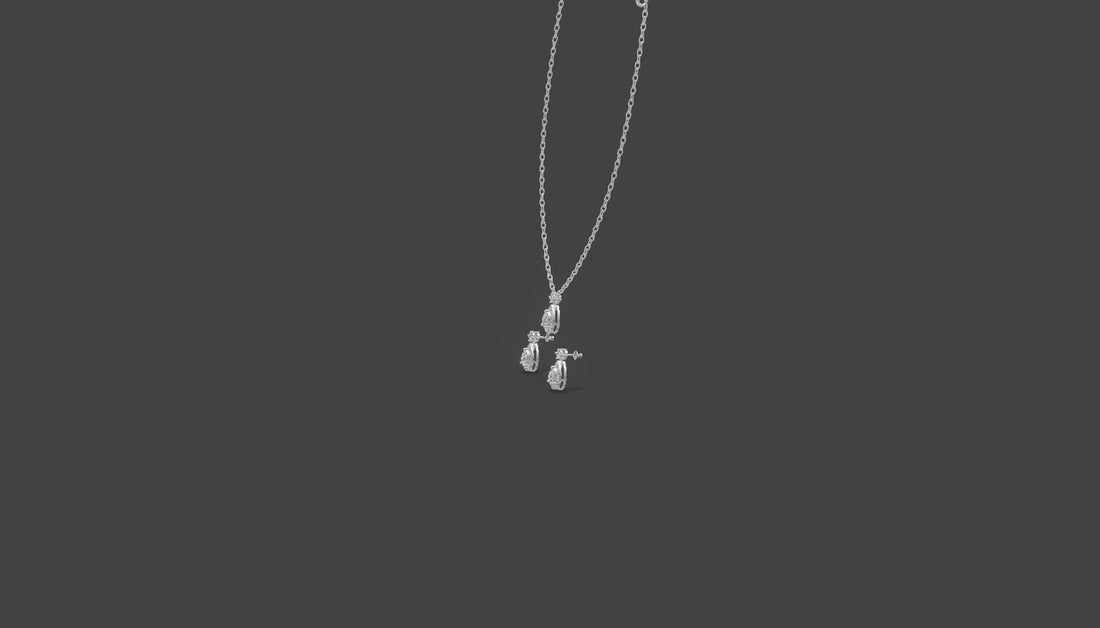 Lumina Teardrop Chain Set Trio Silver
