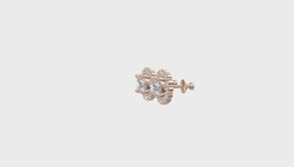 Celestia Bloom Stud Earrings Gold