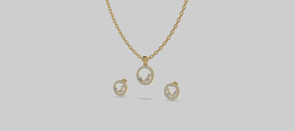 Ever Bloom Circle Pendant Set