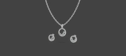 Ever Bloom Circle Pendant Set