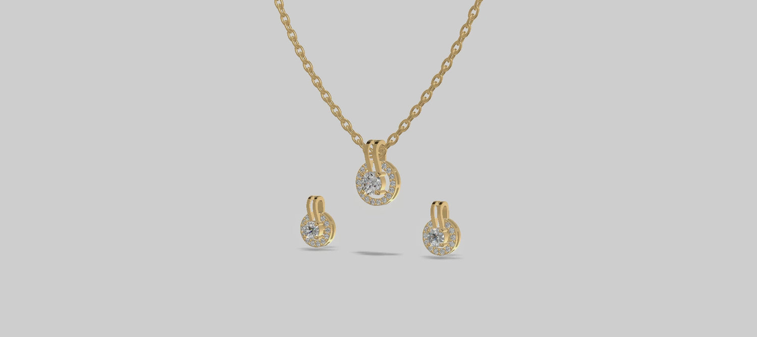 Celestial Halo Chain Set Gold