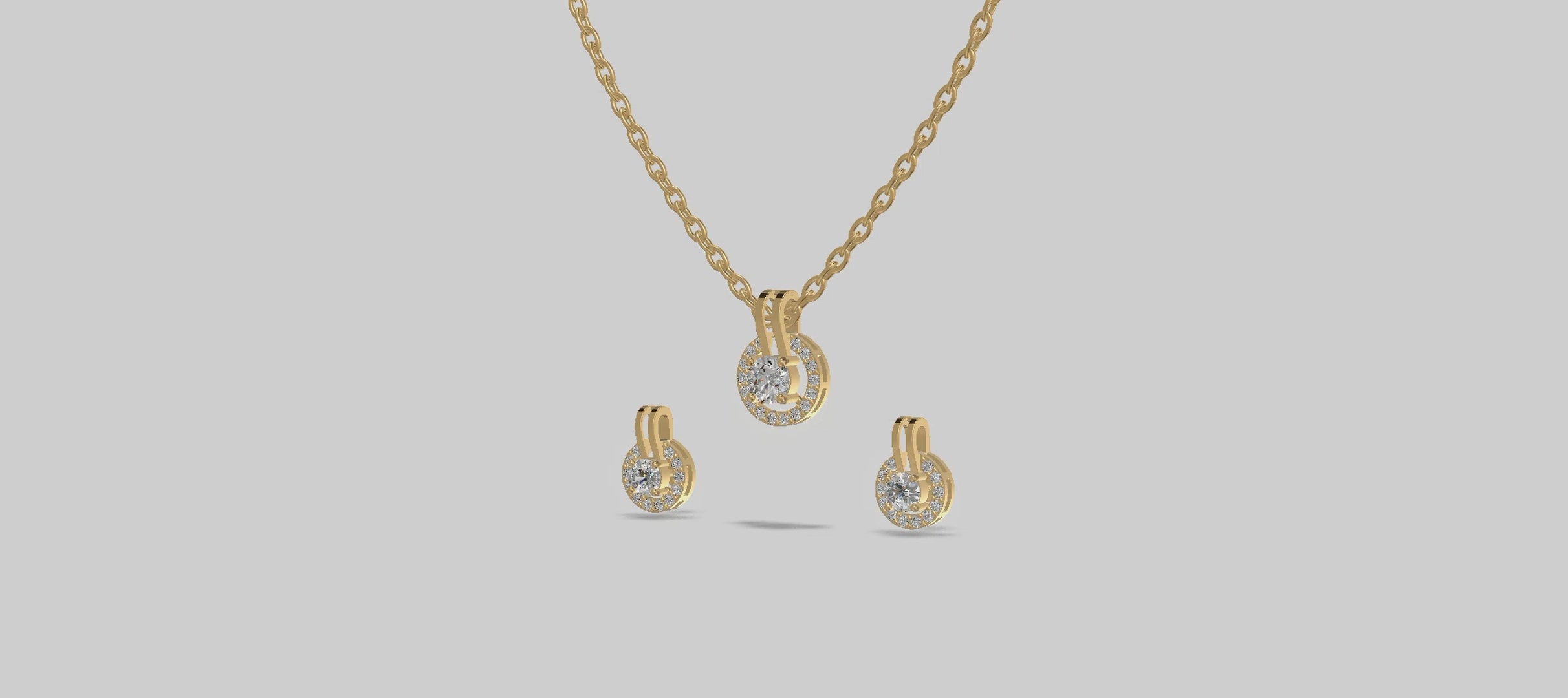 Celestial Halo Chain Set Gold
