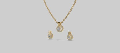 Celestial Halo Chain Set Gold