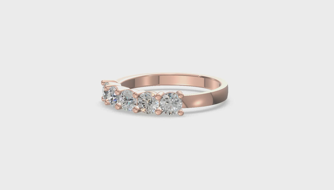 Celestia Quintet Diamond Band Gold