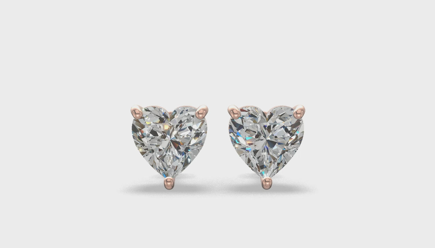 Sweetheart Diamond Studs ER Gold