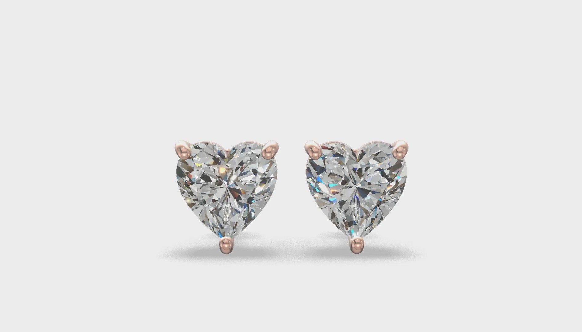 Sweetheart Diamond Studs ER Gold
