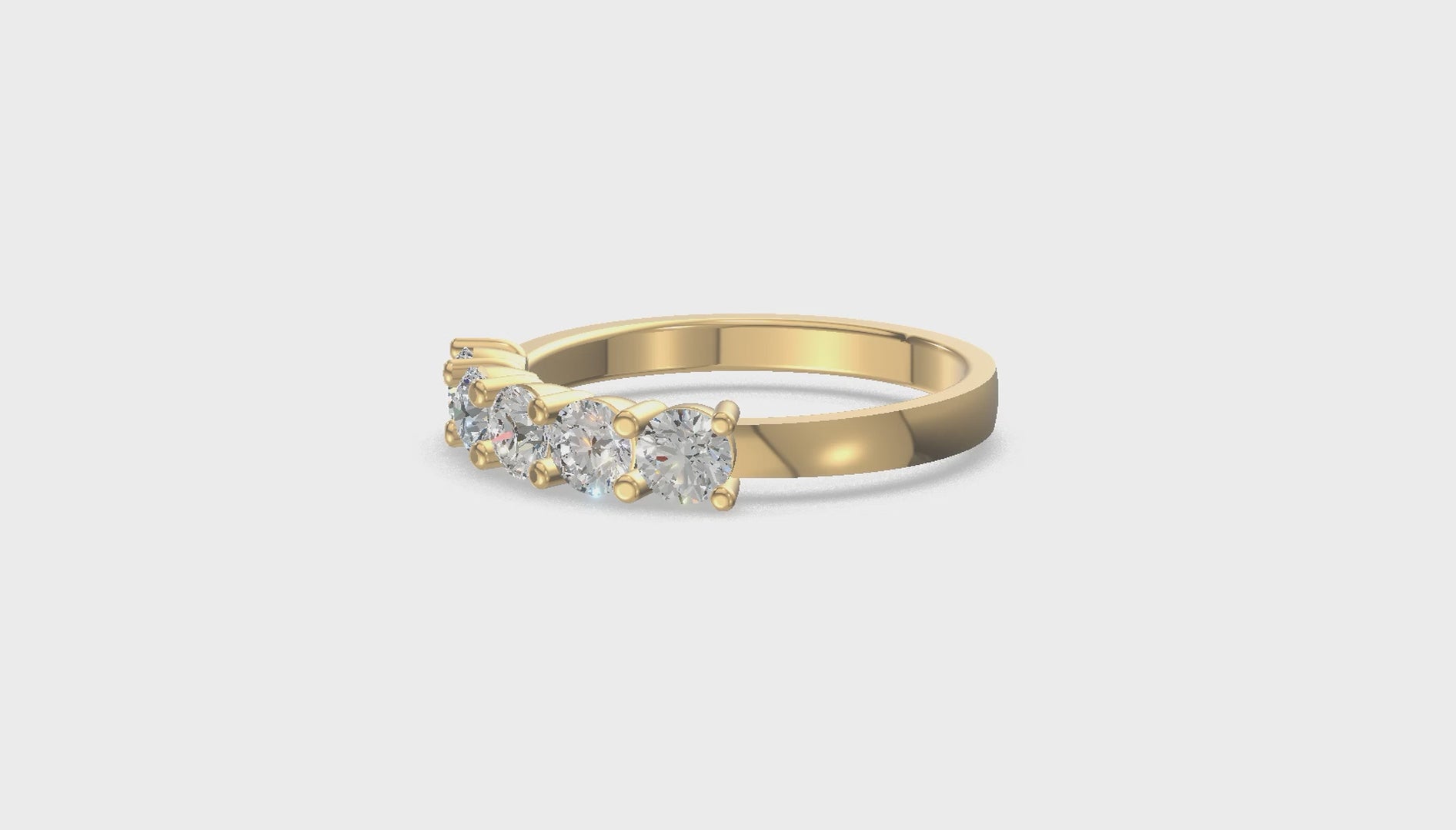 Celestia Quintet Diamond Band Gold
